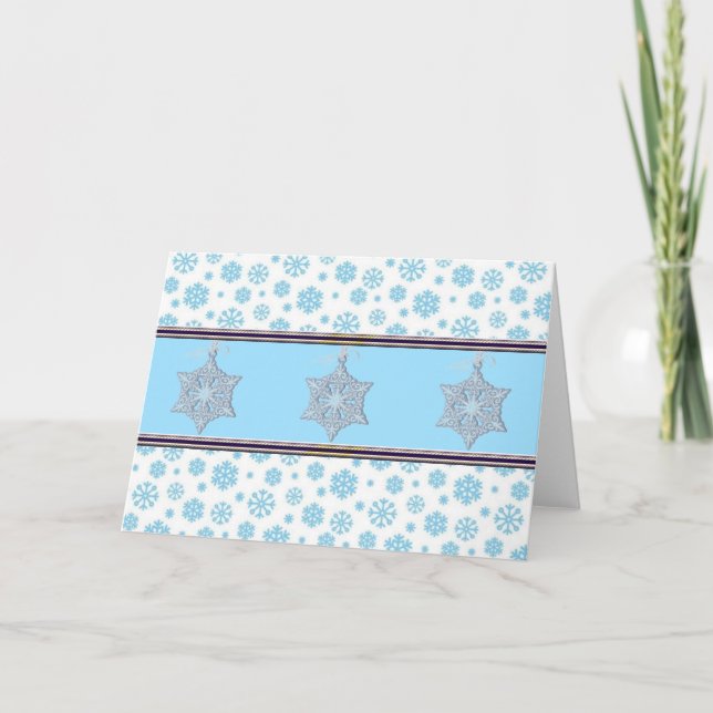 Pour Fêtes Annuelles Cartes de notes flocon de neige (Devant)