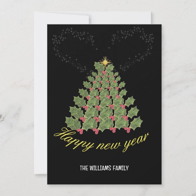 Pour Fêtes Annuelles Cartes de nouvelle année fêter Noël arbre (Devant)
