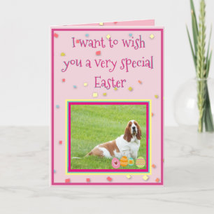 Pour Fêtes Annuelles Cartes de Pâques amusantes avec Basset Hound en  