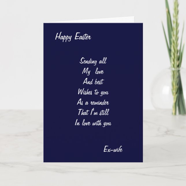 Pour Fêtes Annuelles Cartes de pâques ex-femme (Devant)