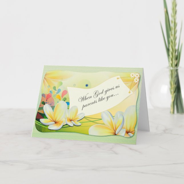 Pour Fêtes Annuelles Cartes de Pâques : Quand Dieu nous donne des paren (Devant)