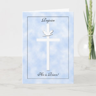 Pour Fêtes Annuelles Cartes de Pâques religieuses -- Croix et colombe