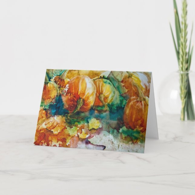 Pour Fêtes Annuelles Cartes de patchs citrouille (Devant)