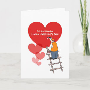 Pour Fêtes Annuelles Cartes de petit-fils de Saint-Valentin, coeurs