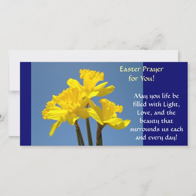 Pour Fêtes Annuelles Cartes de prières de Pâques Daffodils Fleurs Print (Devant)