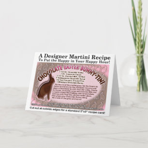 Pour Fêtes Annuelles Cartes de recette de Martini du lapin de Pâques en