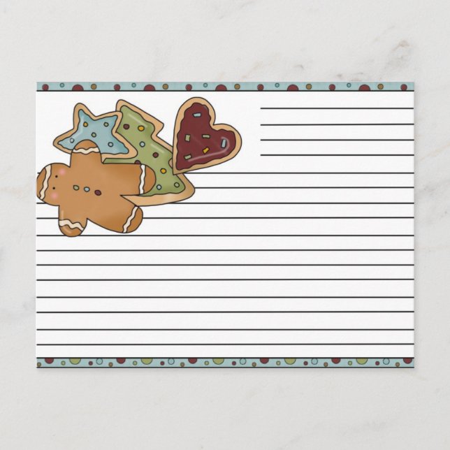 Pour Fêtes Annuelles Cartes de recettes de Noël (Devant)