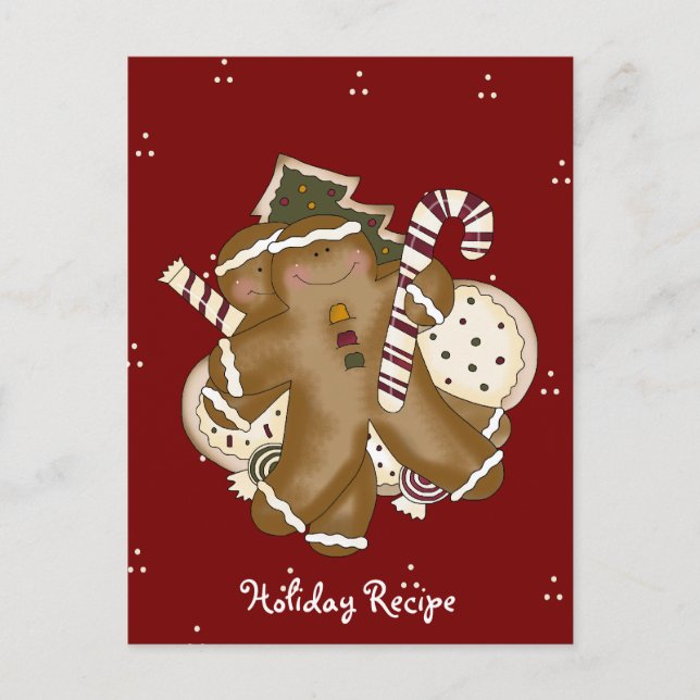 Pour Fêtes Annuelles Cartes de recettes de vacances (Devant)