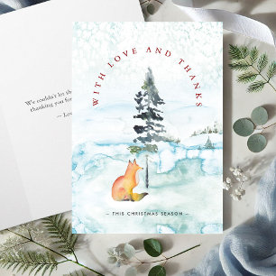 Pour Fêtes Annuelles Cartes de remerciement de Noël mignonnes Renard aq