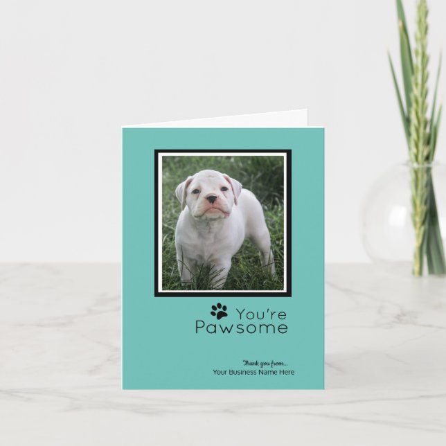 Pour Fêtes Annuelles Cartes De Remerciements Personnalisées - Cote Boxe (Devant)