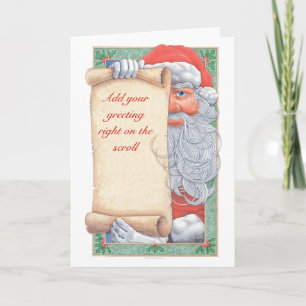 Pour Fêtes Annuelles Cartes de rouleau de Noël du père noël