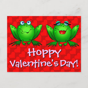 Pour Fêtes Annuelles Cartes de Saint-Valentin grenouilles coeurs rouges