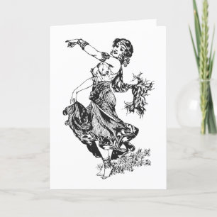 POUR FÊTES ANNUELLES CARTES DE SALUT BELLY DANCER