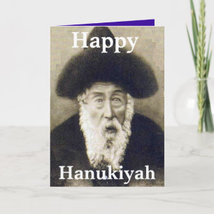 POUR FÊTES ANNUELLES CARTES DE SALUT DE CHANUKAH RARE - RABBI - CADEAUX