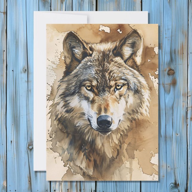Pour Fêtes Annuelles Cartes de signification animale du Totem du loup (Créateur téléchargé)