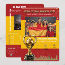 Cartes de souvenirs de football mondial 2026