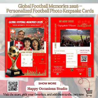 Pour Fêtes Annuelles Cartes de souvenirs de football mondial 2026