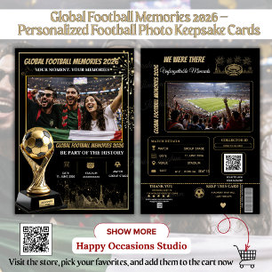 Pour Fêtes Annuelles Cartes de souvenirs de football mondial 2026