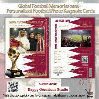 Pour Fêtes Annuelles Cartes de souvenirs de football mondial 2026