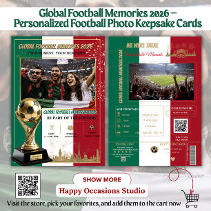 Pour Fêtes Annuelles Cartes de souvenirs de football mondial 2026