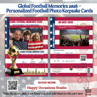 Pour Fêtes Annuelles Cartes de souvenirs de football mondial 2026
