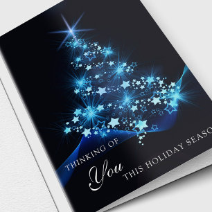 Pour Fêtes Annuelles Cartes de Sympathie Noël   Arbre bleu