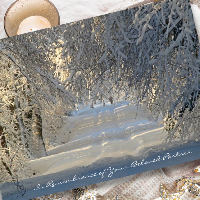 Pour Fêtes Annuelles Cartes de Sympathie Noël | Partenaire bien-aimé (Beloved Partner Sympathy Remembrance Thinking of You Card)