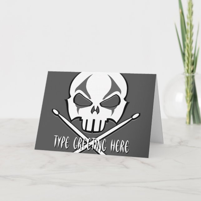 Pour Fêtes Annuelles Cartes de tambour en métal lourd personnalisées (Devant)