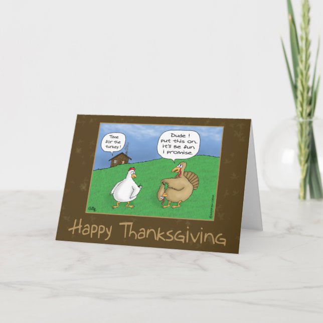 Pour Fêtes Annuelles Cartes de Thanksgiving amusantes : Amusement et Je (Devant)