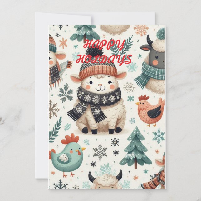 Pour Fêtes Annuelles Cartes de vacances (Devant)
