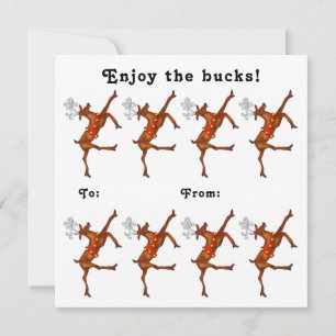 Pour Fêtes Annuelles Cartes de vacances cadeau en espèces Funny Money