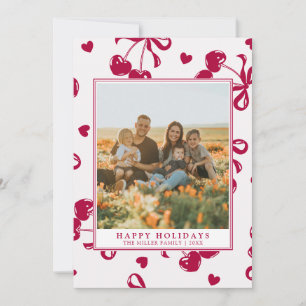 Pour Fêtes Annuelles Cartes de vacances d'amour de coeurs rouges