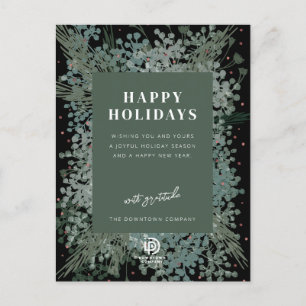 Pour Fêtes Annuelles Cartes de vacances de Noël avec feuillage hivernal