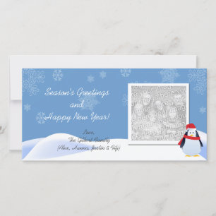 Pour Fêtes Annuelles Cartes de vacances de Noël avec pingouin