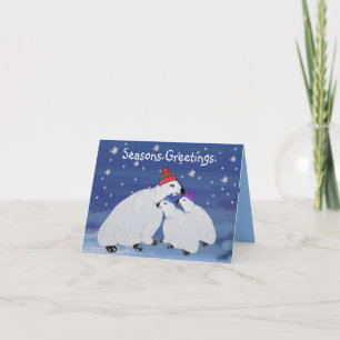 Pour Fêtes Annuelles Cartes de vacances d'hiver d'ours polaires