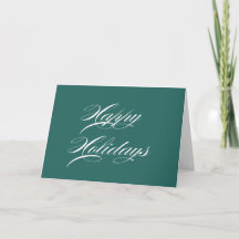 Cartes de vacances joyeuses sarcelle