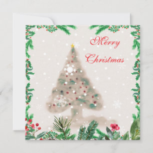 Pour Fêtes Annuelles Cartes de vacances plates
