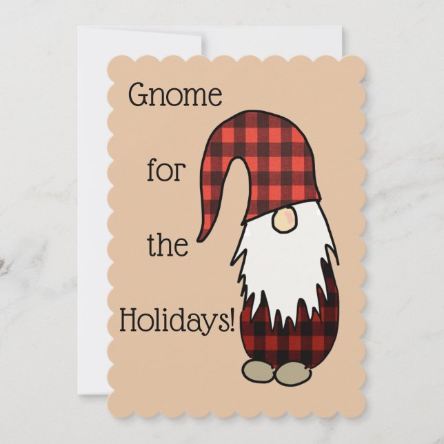 Pour Fêtes Annuelles Cartes de vacances Tomte Gnome (Devant)