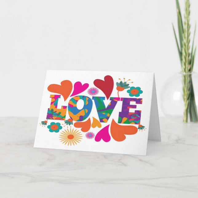Pour Fêtes Annuelles Cartes de voeux - Amour (Devant)