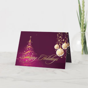 Pour Fêtes Annuelles Cartes de voeux, Arbre de Noël+Ornements