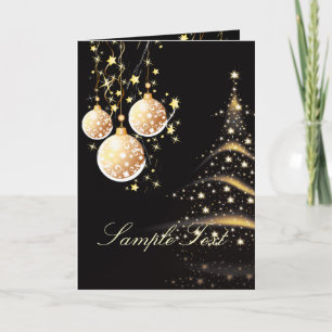 Pour Fêtes Annuelles Cartes de voeux, Arbre de Noël+Ornements