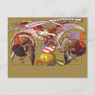 Pour Fêtes Annuelles Cartes de voeux Art Thanksgiving vintages