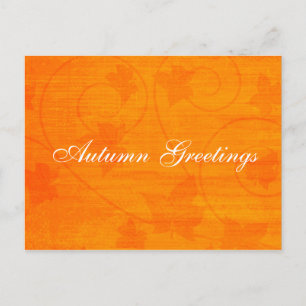 Pour Fêtes Annuelles Cartes de vœux automnales feuilles orange