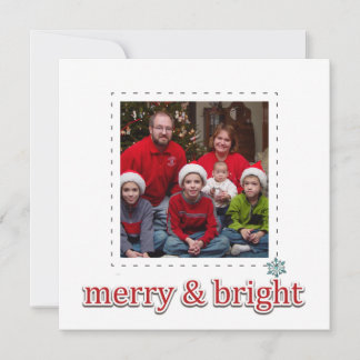 Pour Fêtes Annuelles Cartes de voeux carrées plates de Noël de photo