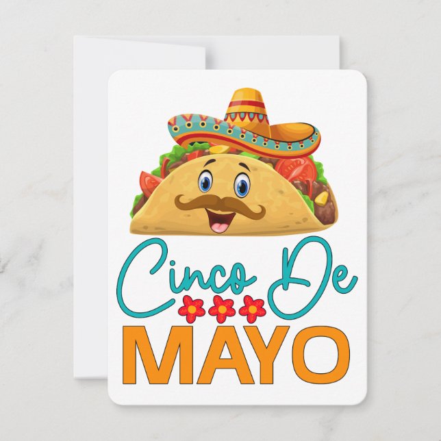 Pour Fêtes Annuelles Cartes de voeux Cinco de Mayo, art original (Devant)