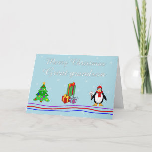Pour Fêtes Annuelles Cartes de voeux d'arrière-petit-fils de Noël