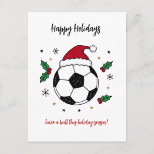Pour Fêtes Annuelles Cartes de vœux de ballon de football de Noël avec