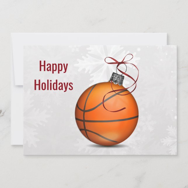 Pour Fêtes Annuelles Cartes de vœux de joueur de basket-ball (Devant)