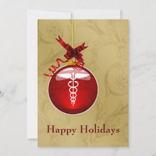 Pour Fêtes Annuelles cartes de vœux de la profession médicale signe cad
