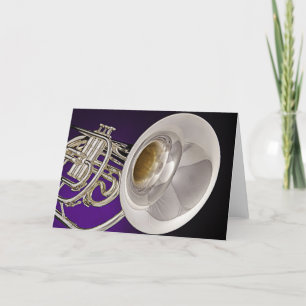 Pour Fêtes Annuelles Cartes de voeux de marche de cor de harmonie